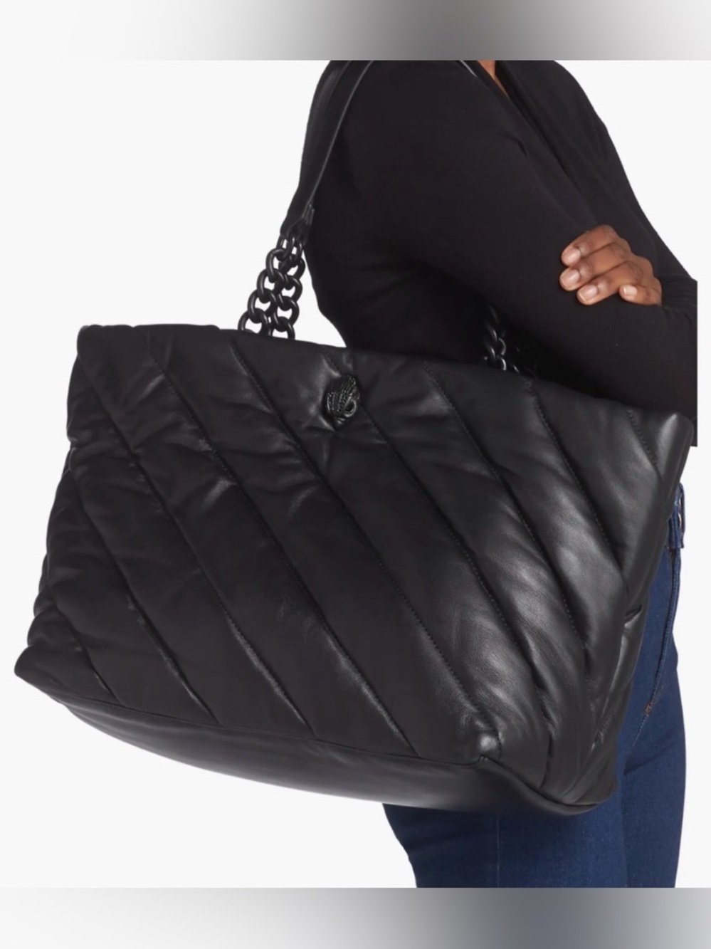 Kurt Geiger London Soho Quilted Leather Shopper - Picture 8 of 9